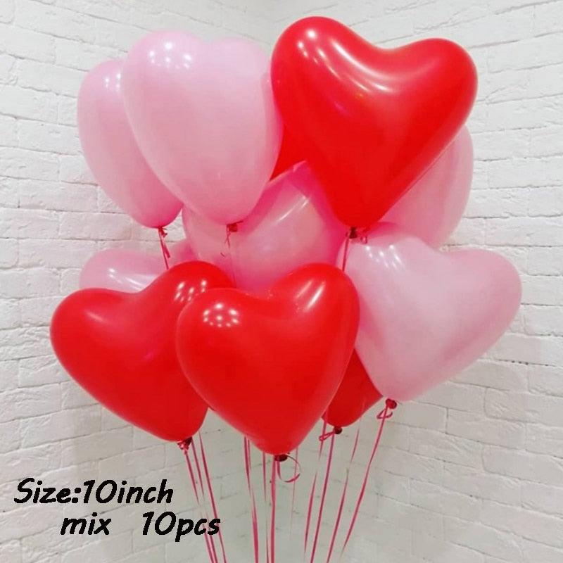 MMQWEC 1pc Red Love Balloons Love Foil Letters Balloon I Love You Heart Baloon Valentine&#39;s Day Marriage Wedding Party Decoration