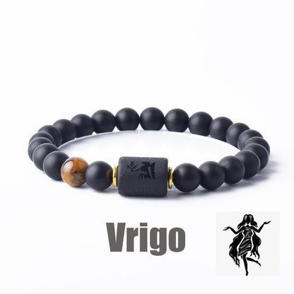 12 Constellation Bracelet Homme Zodiac Bangles Men Cancer Virgo Leo Libra Bracelet for Women Friendship Gift Bracelet on Hand