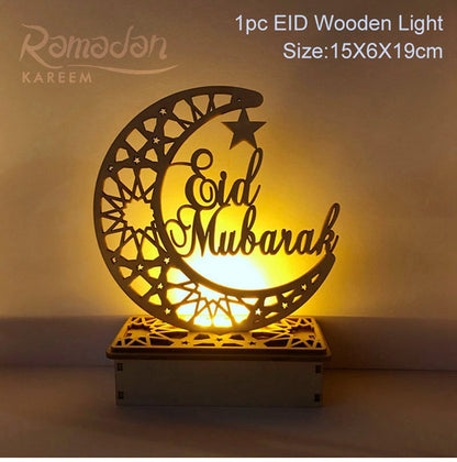 EID Mubarak Banner Balloon Wooden Pendant Ramadan Decoration Islam Muslim Party Decor Eid Al Adha Ramadan And Eid Ramadan Kareem