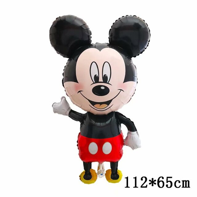 175cm 3D Giant Mickey Minnie Mouse Foil Balloon Pink Blue Black Bowknot Standing Kids toys Birthday Party baby shower Decoration