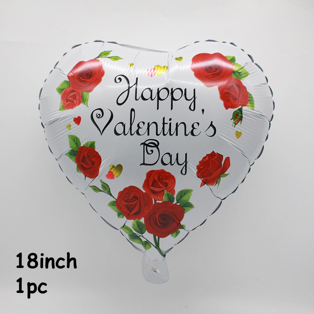 MMQWEC 1pc Red Love Balloons Love Foil Letters Balloon I Love You Heart Baloon Valentine&#39;s Day Marriage Wedding Party Decoration