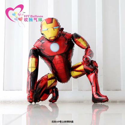 1set 3D Big Spider Super Hero Man Mylar Foil Balloon Number Foil Balloons Birthday Party Decoration Supplies Children's Gifts