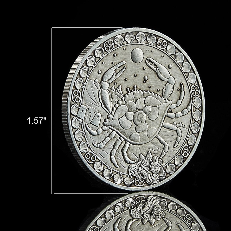 2022 Cancer Zodiac Of 12 Constellations Embossed Coin Token Collectible Coin Gift (6.22-7.22)