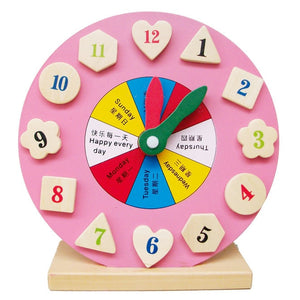 Montessori Wooden Toys Baby Weather Season Calendar Clock Time Cognition Puzzle Preschool Educational Teaching Aids Toys Kids
