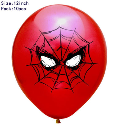 1set 3D Big Spider Super Hero Man Mylar Foil Balloon Number Foil Balloons Birthday Party Decoration Supplies Children's Gifts