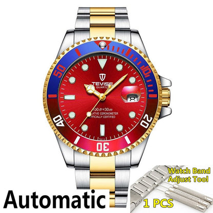 New Famous Brand TEVISE Automatic Mechanical Man Watches Business Men's Stailness Steel Wristwatch Luxury Watch Men Reloj Hombre