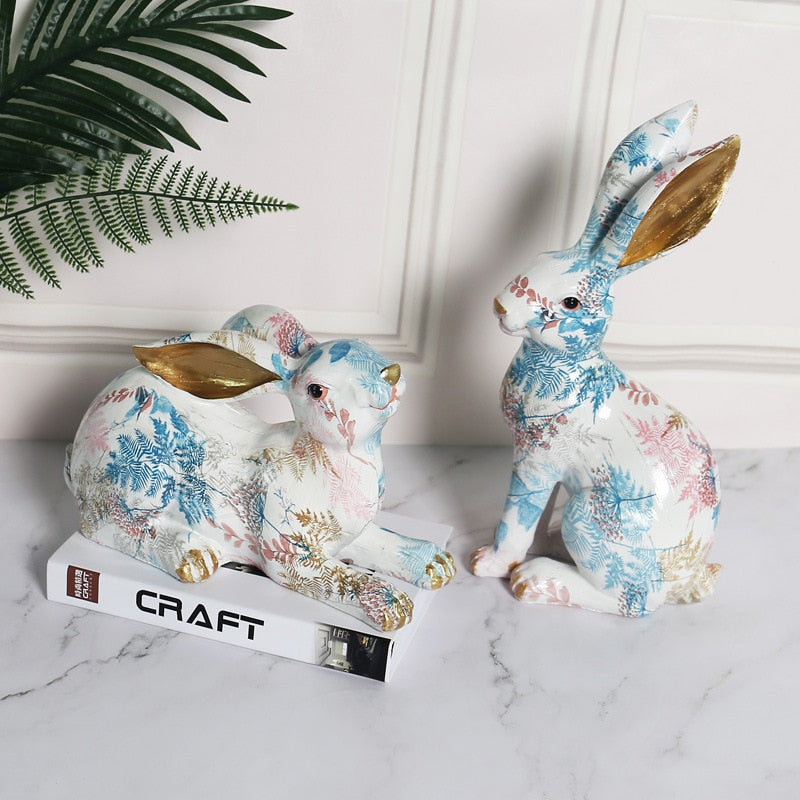 Easter Decor Kids Room Decoration Children's Room Fairy Garden Rabbit Home Figurines Kawaii Room Decor Figurines For Interior