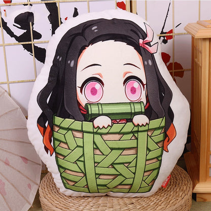 Anime Demon Slayer Kimetsu no Yaiba Kamado Nezuko Cosplay Doll Plush Stuffed Cushion Throw Pillow Toy Gift NEW Nezuko Tanjirou