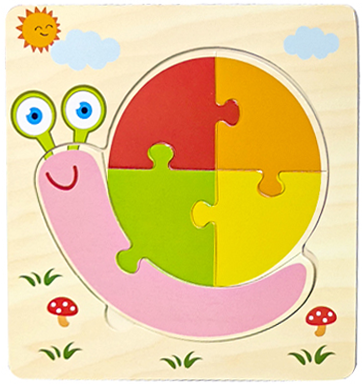 Baby Wooden Toys 3D Puzzle Cartoon Animal Intelligence  Jigsaw Puzzle Shape Matching Montessori Toys For Children Gifts