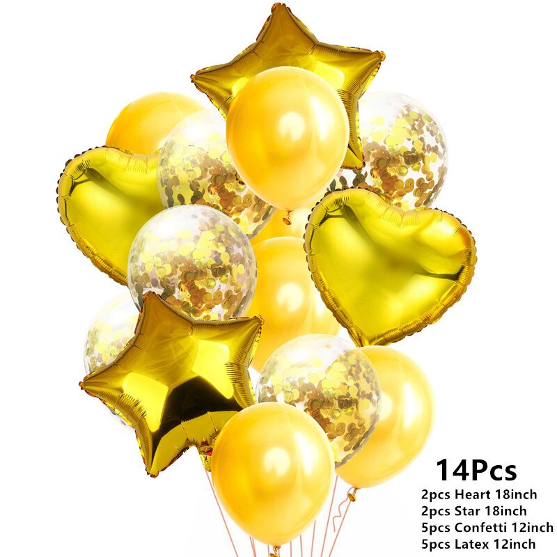 Happy Birthday balloon Letter Alphabe Rose Gold foil balloon wedding party birthday decoration adult kids helium party balloon