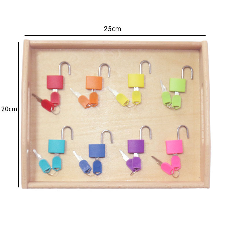 Wooden Montessori Tray with Lock Educational Toys For Children Practical Life Montessori Preschool Learning Materials Yl1164H