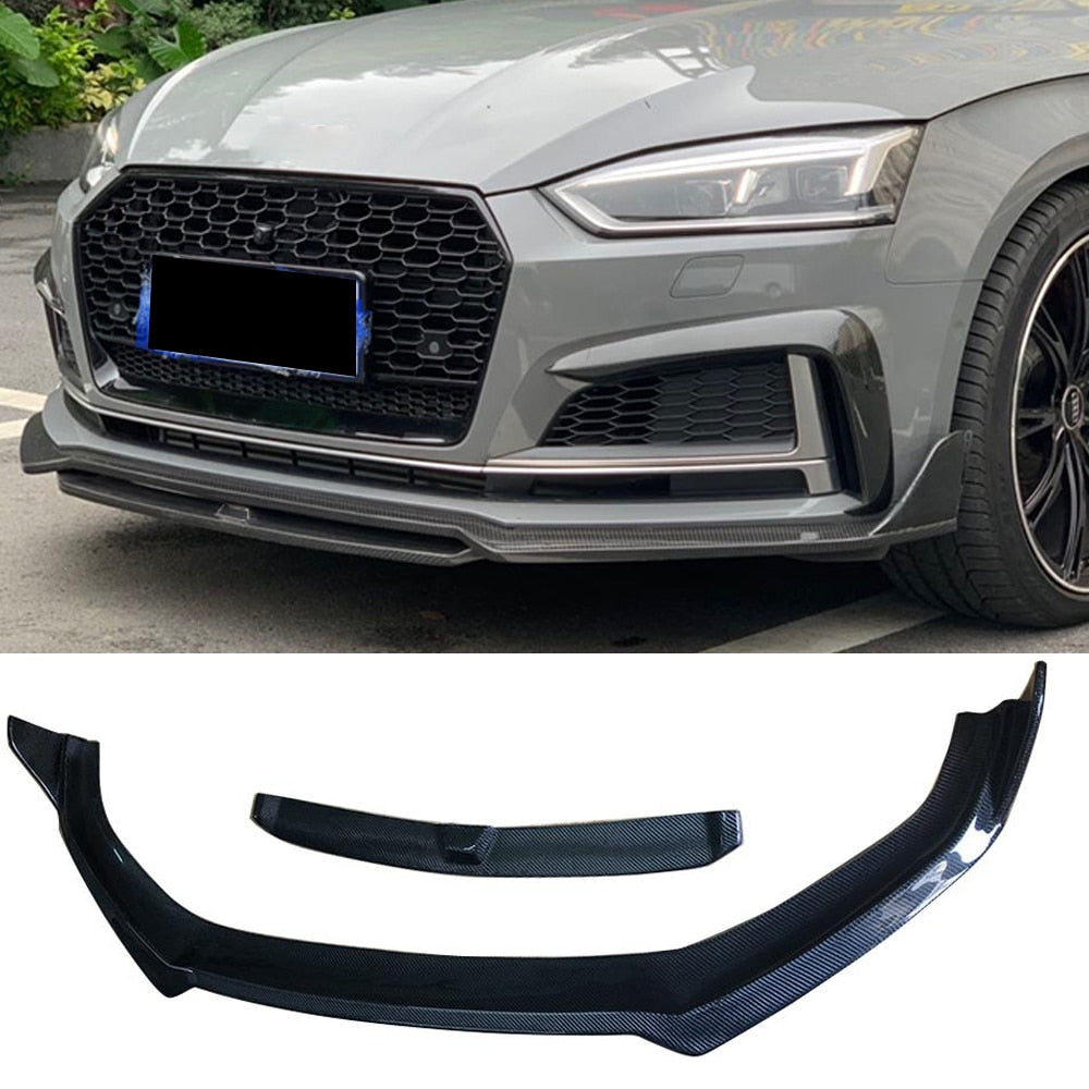 Carbon Fiber / FRP Car Front Bumper Lip Spoiler Splitters For Audi A5 Sline S5 B9 Sedan Coupe 2017 - 2019 Front Lip Bumper