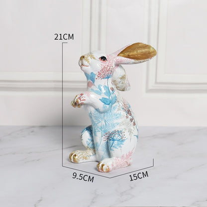 Easter Decor Kids Room Decoration Children's Room Fairy Garden Rabbit Home Figurines Kawaii Room Decor Figurines For Interior