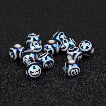 12 Zodiac Signs Beads Charms Blue 10mm Constellation Round Crystal Beads for Jewelry Making Handmade DIY Accessories Bracelets