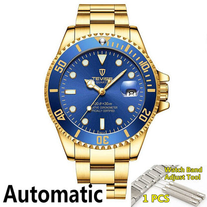 New Famous Brand TEVISE Automatic Mechanical Man Watches Business Men's Stailness Steel Wristwatch Luxury Watch Men Reloj Hombre