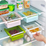 Mini ABS Slide Kitchen Fridge Freezer Space Saver Organization Storage Rack Bathroom Shelf