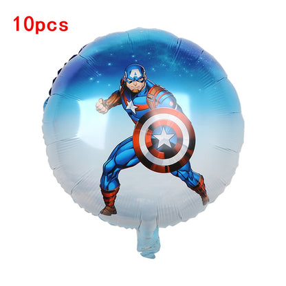 1set 3D Big Spider Super Hero Man Mylar Foil Balloon Number Foil Balloons Birthday Party Decoration Supplies Children's Gifts