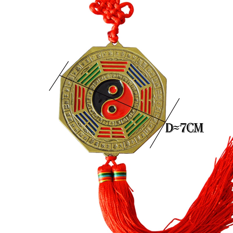 Lucky Chinese Zodiac Knot Feng Shui Tai chi Bagua FengShui Mirror Taoist Talisman Energy Home Decoration Ornament 24 solar terms