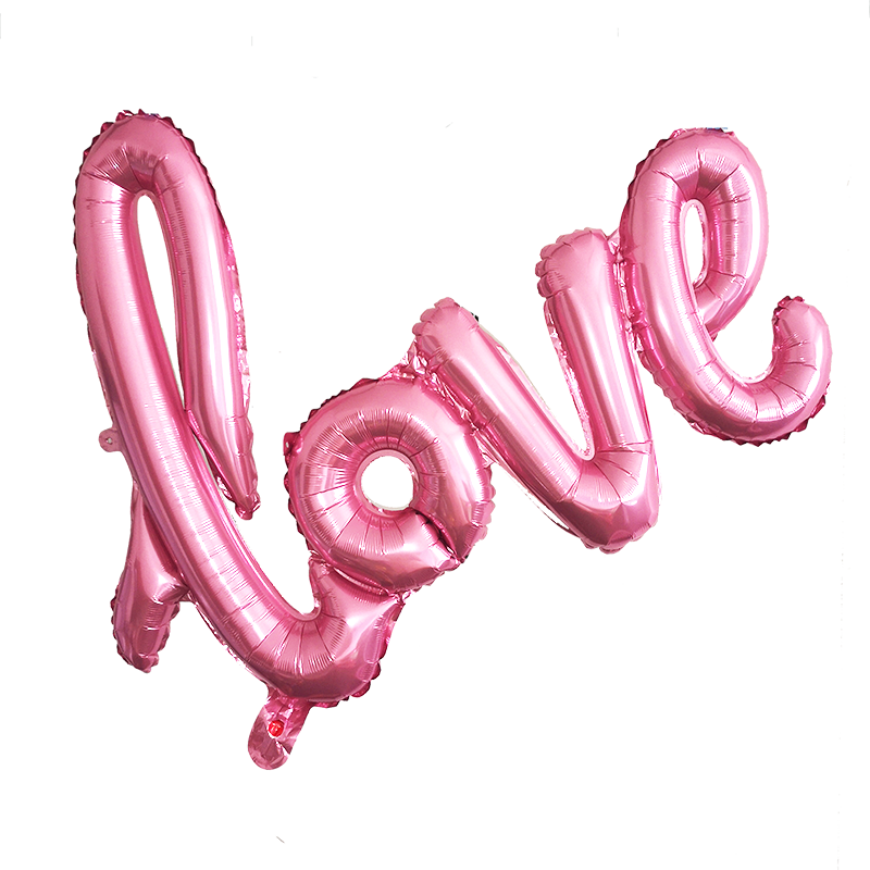 MMQWEC 1pc Red Love Balloons Love Foil Letters Balloon I Love You Heart Baloon Valentine&#39;s Day Marriage Wedding Party Decoration