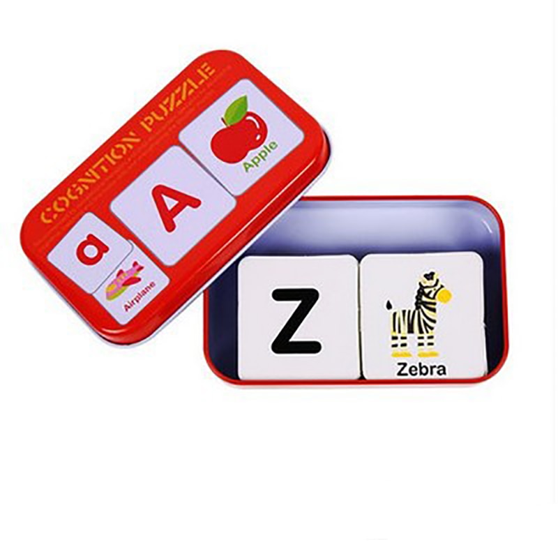 Portable Montessori Toy Puzzle Card Kids Cognition Early Educational Toys Match Game Child Preschool Learing Pocket Flash Card