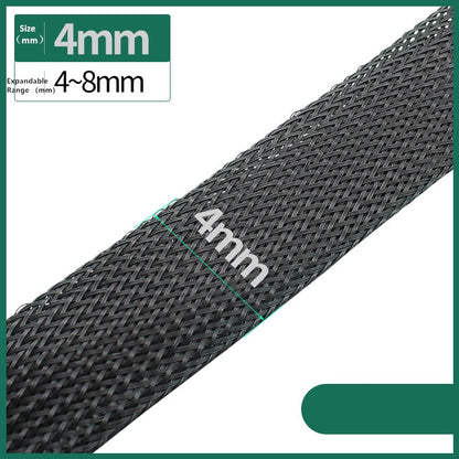 Dropship 1/5/10/50/M Black Insulated Braid Sleeving 4/6/8/10/12/14/20/25mm Tight PET Wire Cable Gland Protection Cable Sleeve