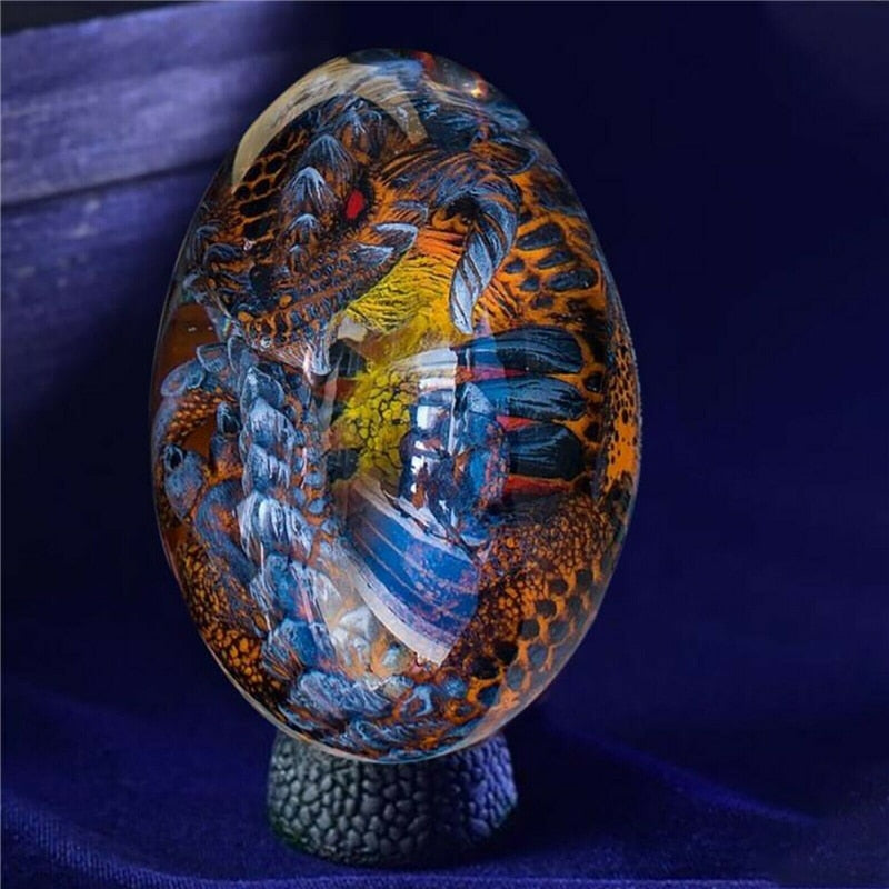 Crystal Lava Dragon Egg Ornamental Collection Decor Dinosaur Egg Statue Resin Dragon Egg Minerale Gemstone Home Decoration