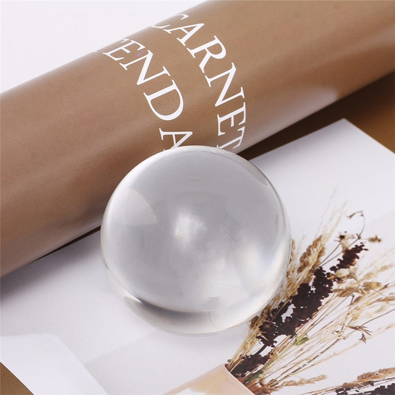 Crystal Ball Quartz Glass Transparent Ball Feng Shui Clear Color Magic Natural Glass Balls Decoration Photography Accessories