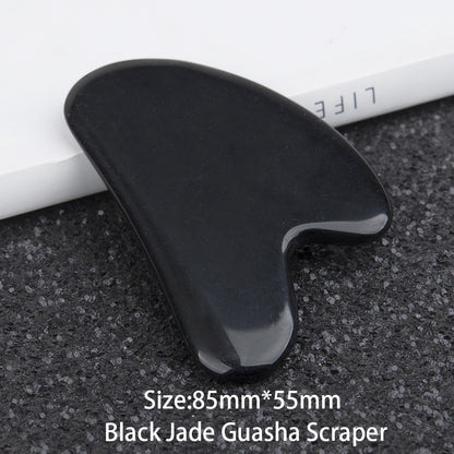 Natural Jade Stone Gua Sha Massage Board Rose Quartz Guasha Plate Jade Face Massager Scrapers Tools For Face Neck Back Body