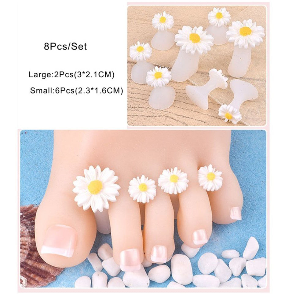 Reusable Toe Separator - Style 02 - Daisy Flowers (Bag of 8 sizes)