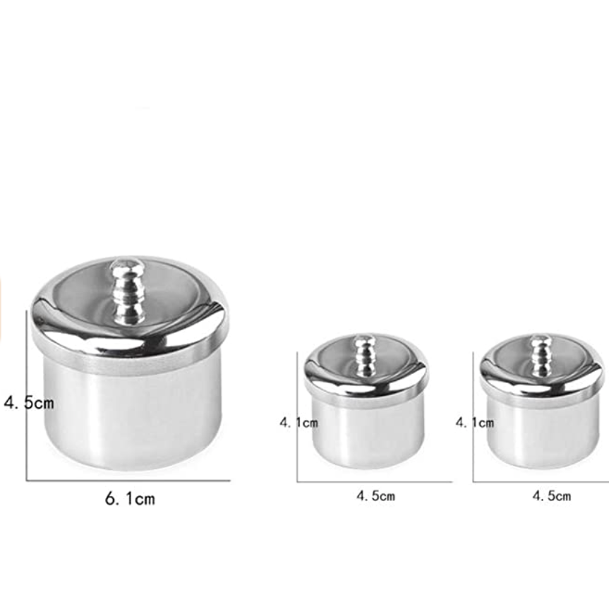 Empty - Stainless Steel Liquid Container With Lids (Set of 3pcs)