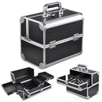 Professional Double Makeup Case - Leather (31.5 x 26 x 20)cm (Key included)