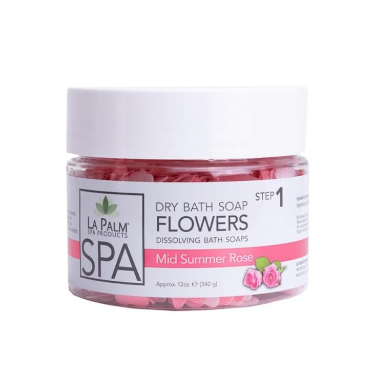 La Palm - Dry Bath Soap Flowers #Mid Summer Rose (12 oz)
