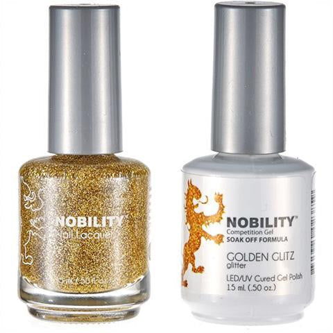 Nobility Duo Gel + Lacquer - NBCS067 Golden Glitz