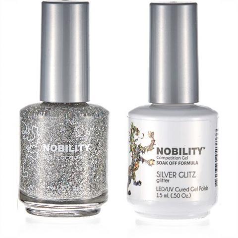 Nobility Duo Gel + Lacquer - NBCS068 Silver Glitz