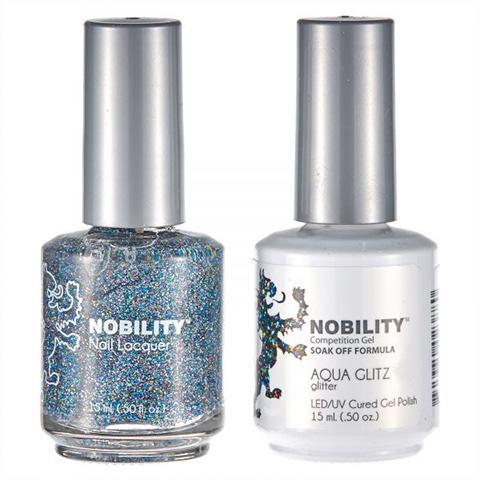 Nobility Duo Gel + Lacquer - NBCS070 Aqua Glitz