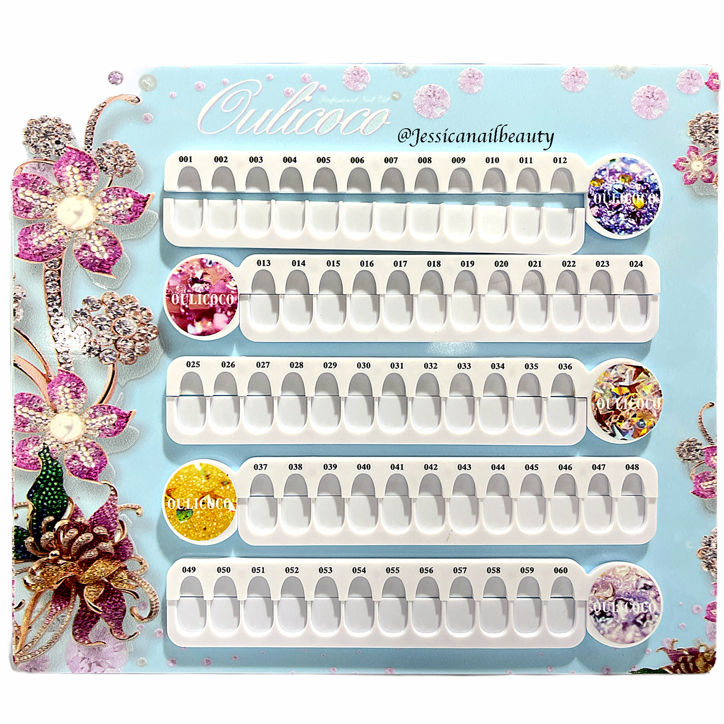 Culicoco - Nail Art Display Board Palette - 60 rooms (Stand included)
