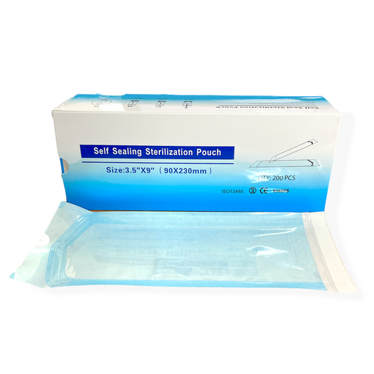 Self Sealing Sterilization Pouches 3 1/2"x9" (90x230mm)