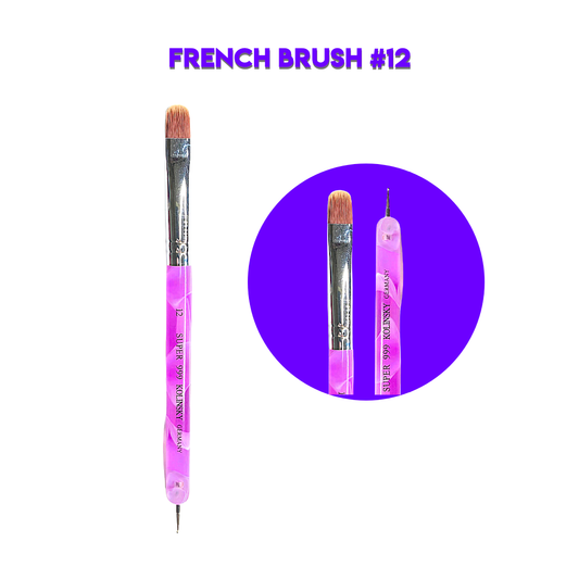 Nail Art Brush - French Brush #12 - PINK (1pc)