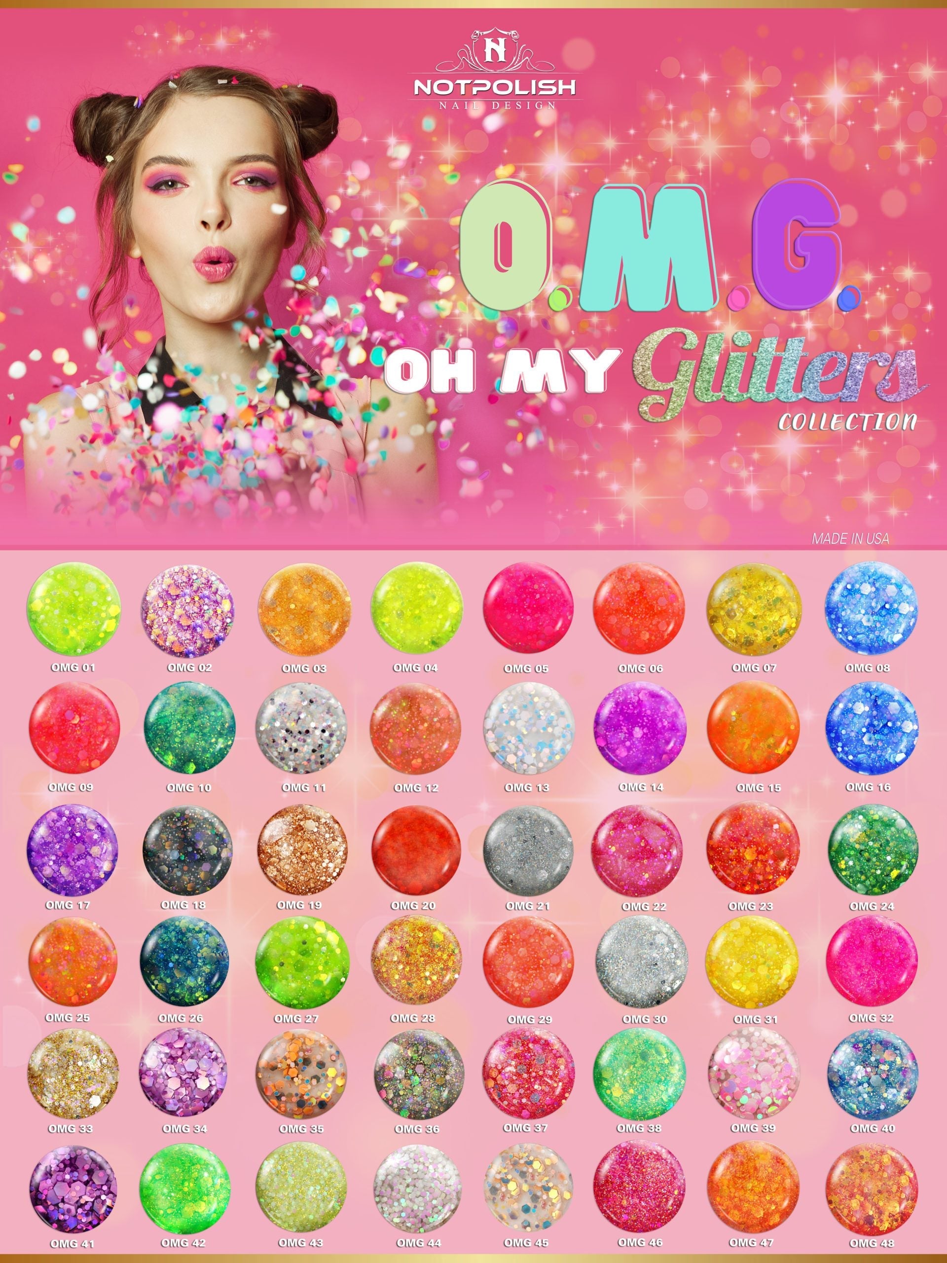 Notpolish 2-in-1 Powder (Oh My Glitter) - OMG26 - Stars Dance