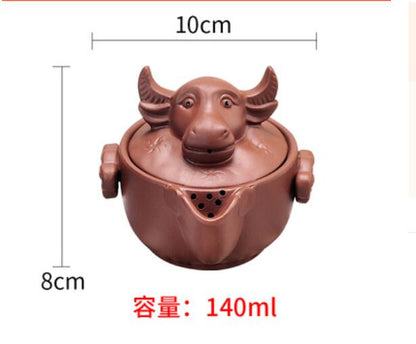 Chinese Twelve zodiac Portable Travel Tea Set Yixing Purple Clay Teapot Quik Pots Teaware Chinese Drink Teapots NLSLASI