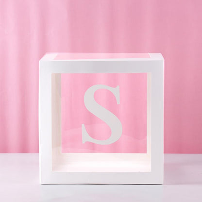 Baby Shower Decoration Boy Girl Transparent Balloon Box Letter Frist 1st Birthday Wedding Party Gender Reveal Baptism Decoration