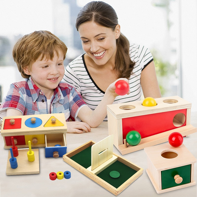 Montessori Games Baby Toys for Children Educational Wooden Toys Box Wood Products Kids Sensory Toys Infants Boxes Birthday Gift