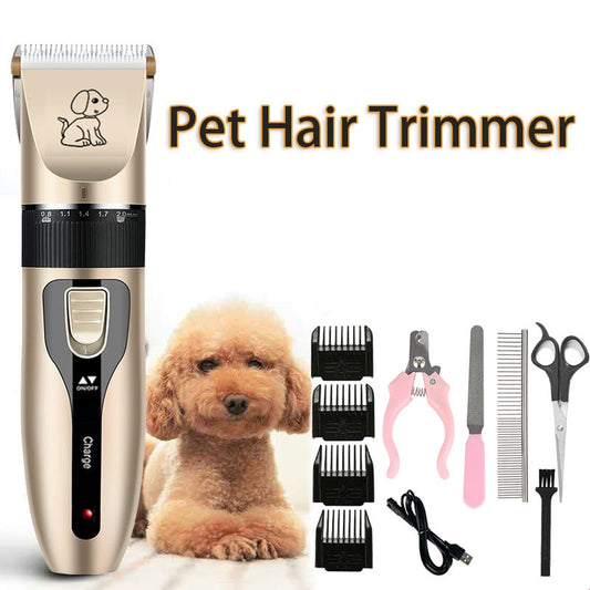 Dog Hair Clipper pet Hair Trimmer Puppy Grooming Electric Shaver Set Cat Accessories Ceramic Blade Recharge Profession supplies