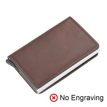 CEXIKA Anti RFID Blocking ID Credit Card Holder Case Wallet Men Business Carbon Aluminum Slim Mini Small Money Bag Wallets Purse