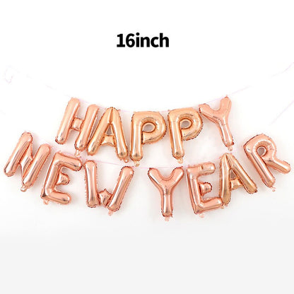 2023 Happy New Year Balloons Garland Arch Kit Christmas Eve Party Decorations For Home Supplies Xmas Foil Latex Globos