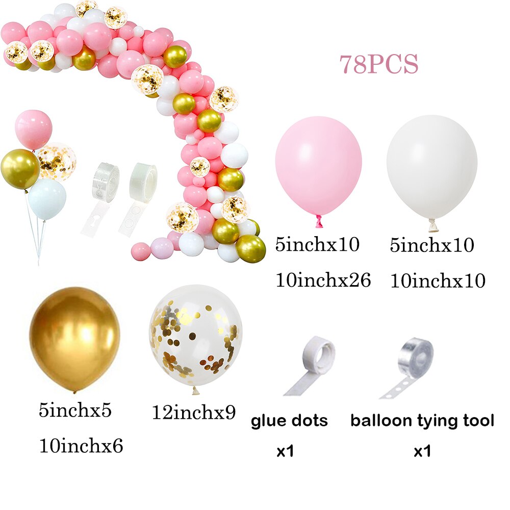 Pastel Pink Blue Balloons Arch Garland Kit Boys Girls Gender Reveal Baby Shower Ballon Decorations Birthday Party Decor Globos