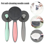 Kimpets Cat Comb Dog Hair Remover Brush Pet Grooming Slicker Needle Comb Removes Tangled Self Cleaning Pet Supplies Accessories