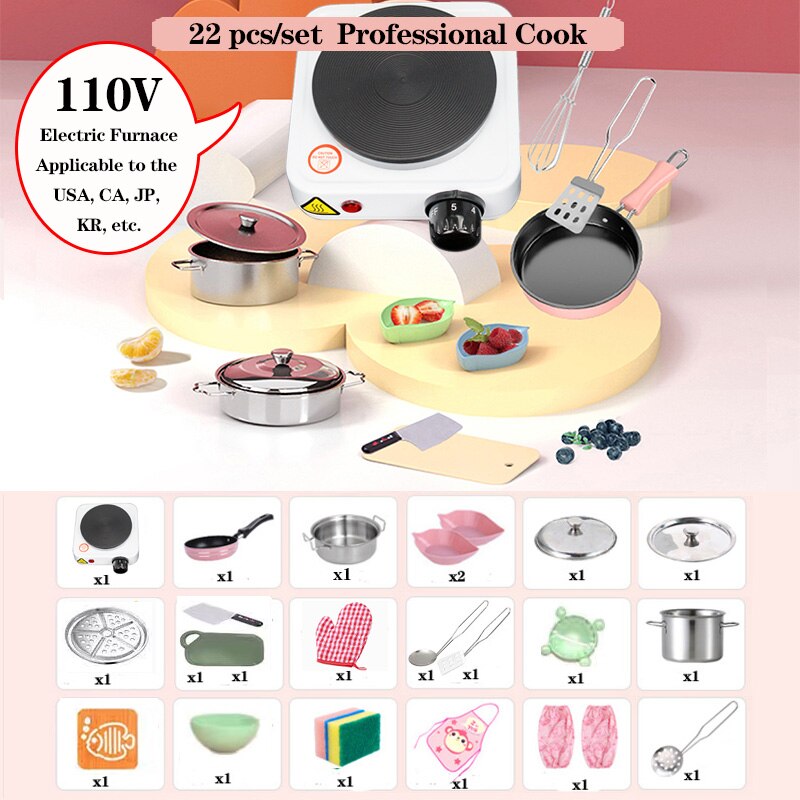 Children's Mini Kitchen Complete Cooking Girl Small Kitchen Set Children's Puzzle Play House Toys Real Cooking Food Set for Kids