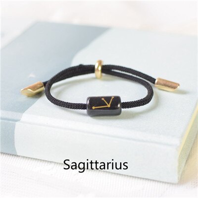 12 Constellation Zodiac Bracelet For Women Men Ceramics Engrave Charm Lucky couple Bracelets Fashion Jewelry Reiki best