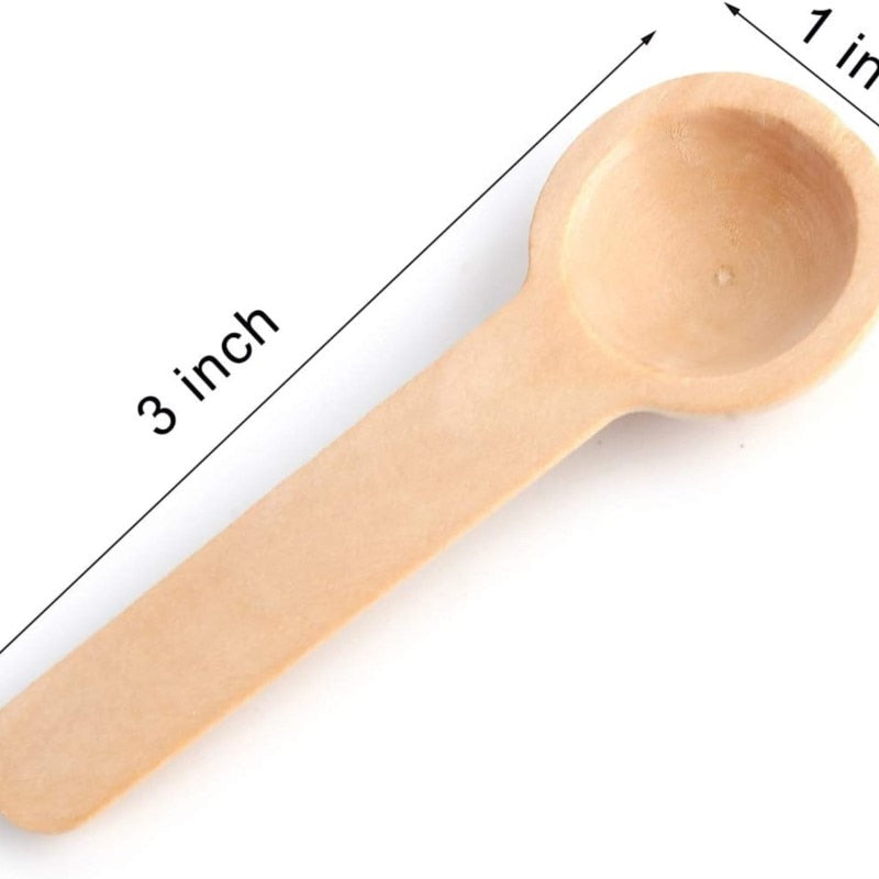 20/50/100pcs Kitchen Seasoning, Honey Coffee Kitchen Cooking Small Wooden Salt Spoons for Spice Jars Tools Measuring Spoons Set